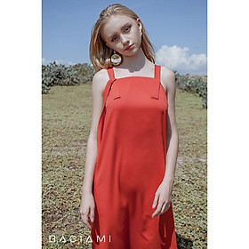 Baciami-Đầm Suông 2 Dây Cổ Vuông