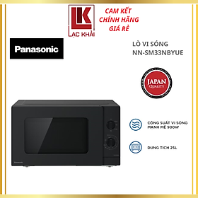 Lò vi sóng Panasonic NN-SM33NBYUE Dung tích 25L, công suất 900W, Khoang lò tráng men- Hàng chính hãng - Bảo hành chính hãng 12 tháng, Chất lượng nhật bản