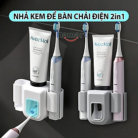 Giá Để Bàn Chải Điện Nặn Kem Đánh Răng Dán Tường Phòng Tắm Treo Đa Năng Siêu Dính Hamart