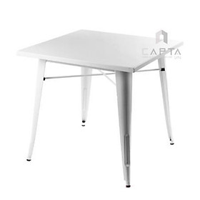 Mua Bàn vuông 80cm TE TOLIX-08T Nội thất Capta Bàn Tolix mặt thép sơn tĩnh điện màu xám