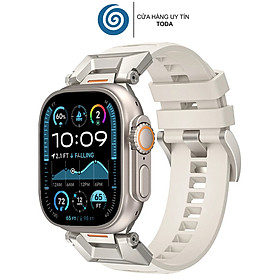 Dây Đeo Silicone Fluo Khóa Kim Loại cho Apple Watch Series & Apple Watch Ultra 44/45/46/49mm - Hàng Chính Hãng