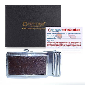 Đầu khóa da đà điểu Huy Hoàng da hột 3,5P đầu trắng màu nâu đất HT9418