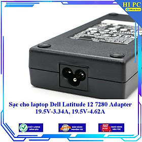 Sạc cho laptop Dell Latitude 12 7280 Adapter 19.5V-3.34A 19.5V-4.62A - Kèm Dây nguồn - Hàng Nhập Khẩu