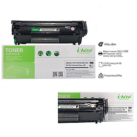 Mua  hàng chính hãng  Hộp mực in 12A thương hiệu I.aicon mã mực Cartridge HP12A (Q2612A) dung lượng bản in 2100 trang A4 chất lượng bản in nét đẹp  tương thích hoàn toàn cho thiết bị  dùng cho máy in canon 2900  máy in HP LaserJet 1010/ 1012/ 1015/ 1018