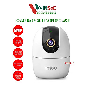 Camera IMOU 3K IP WiFi IPC-A52P ( 5 megapixel ) Đàm thoại 2 chiều - Xoay 360 độ - Hàng Chính Hãng