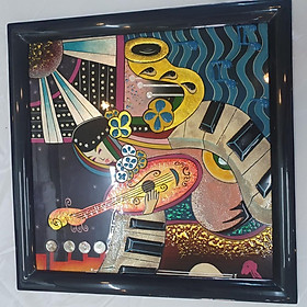 Mua Tranh sơn mài PICASSO cao cấp Thanh Bình Lê size 40x40 cm kèm  khung sơn mài treo tường  trang trí nhà cửa  văn phòng  quà