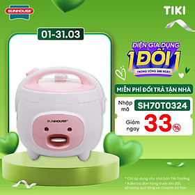 Nồi Cơm Điện Nắp Gài Sunhouse SHD8217W (1.2L) - Hàng chính hãng