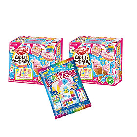 Combo 3 hộp kẹo sáng tạo popin cookin: 2 làm kem + 1 thế giới sắc màu