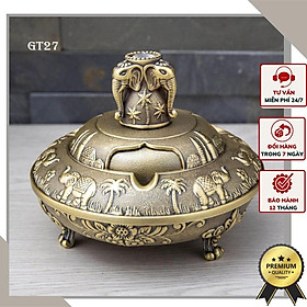 Mua Gạt Tàn Voi Hợp Kim Mạ Đồng Phong Cách Tân Cổ Điển- GT27