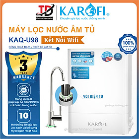 Mua Máy Lọc Nước Để Gầm Karofi KAQ-U98  Vòi Led Điện Tử  Kết Nối Wifi  10 Lõi Cao Cấp  Hàng Chính Hãng