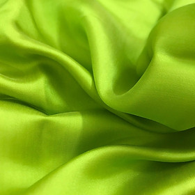 Vải Lụa Tơ Tằm satin màu xanh cốm, mềm#mượt#mịn, dệt thủ công, khổ vải 90cm