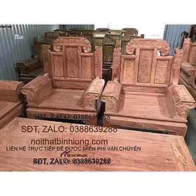 Bộ bàn ghế âu á tay hộp gỗ hương đá tay 10