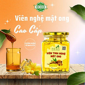 Viên Nghệ Mật Ong Cao Cấp Hena 500g - Viên Tinh Nghệ Nano Mật Ong Rừng - 100% Nguyên Liệu Tự Nhiên - Hoàn Toàn An Toàn cho Sức Khỏe - Sản Phẩm Chính Hãng - Thương Hiệu Cao Cấp, Uy Tín