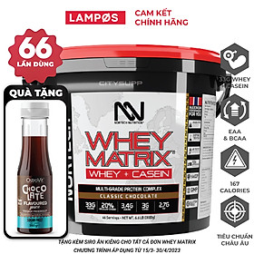 Nortech Nutrition Whey Matrix Protein 3KG, Bổ Sung 33G Whey+Casein Protein