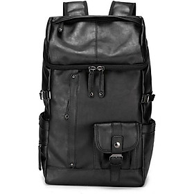 Multifunctional Unisex Casual Backpack soft Leather Large Capacity