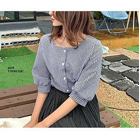 DRESS727 ÁO KIỂU CỔ CHỮ U