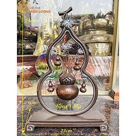 Mua Lư Xông Trầm Treo Tạo Hình Hồ Lô Ngũ Phúc Kích Thước 23x6x24cm  Nặng 1 5kg Bằng Đồng Màu Nâu Đẹp Độc Đáo - Đồ trang trí