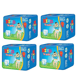 4 Gói Tã Quần Bino Kool Pants XXXL14