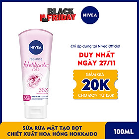 Sữa Rửa Mặt Tạo Bọt NIVEA Chiết Xuất Hoa Hồng Hokkaido (100ml) - 84984