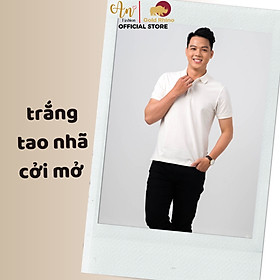 Áo Polo Nam Màu TRẮNG 100% Cotton Tự Nhiên Đơn Giản Nhưng Tinh Tế Phù Hợp 4 Mùa - Gold Rhino