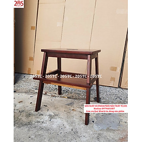 Mua Ghế bậc thang 2 tầng bằng gỗ cao su 100% - 205 TC WOODEN STOOL