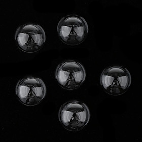 6 Pieces Pack Tiny 16mm Glass Ball Pendant Beads Half Round for Art Jewelry Craft DIY for Earring Dangle Charms Xmas Tree Decor