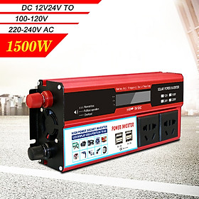 Power Inverter Vehicle Power Converter Universal Modified Sine Wave 1500W DC 12V to 220V AC