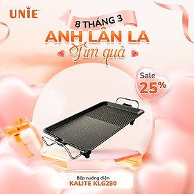 Bếp Nướng Điện KALITE KLG280, Nướng Không Sinh Khói, công nghệ Tự Ngắt Khi Quá Tải Điện, công suất 1500w - HÀNG CHÍNH HÃNG