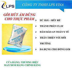 1kg gói hút ẩm dùng cho thực phẩm - có nhiều lựa chọn kích cỡ  - 10 gói loại 100 gram