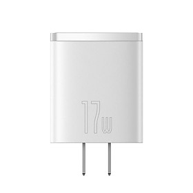 Cốc Sạc Đa Năng 3 Cổng Sạc Baseus Compact Charger 17W (Hàng chính hãng)
