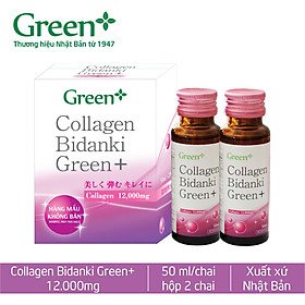Hộp 2 chai Collagen Bidanki Green+ dạng uống - 12.000mg Collagen
