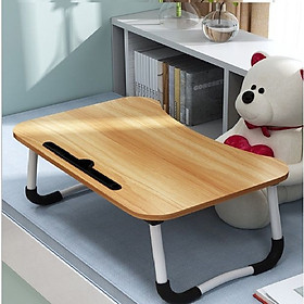 Mua Bàn học gấp gọn có khe cắm điện thoại  máy tính bảng mặt gỗ MDF chân sơn tĩnh điện - Màu ngẫu nhiên