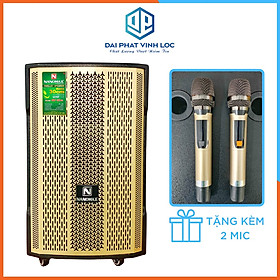 Mua Loa Kéo Karaoke Nanomax SK-12X2 3 Tấc Đọc Được USB Thẻ Nhớ Công Suất Tối Đa 420W Tay Kéo Vân Gỗ Tặng Kèm 2 Mic Hàng Chính Hãng
