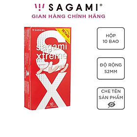 Bao cao su Sagami Feel Long - Có gai nhỏ - Hộp 10 chiếc