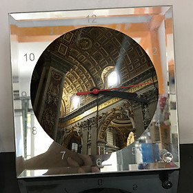 Mua Đồng hồ thủy tinh vuông 20x20 in hình Cathedral - nhà thờ chính tòa (53) . Đồng hồ thủy tinh để bàn trang trí đẹp chủ đề tôn giáo