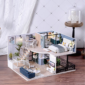 Mô hình nhà gỗ búp bê Dollhouse DIY - L032 The Satisfied Time  Kèm keo +