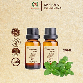 Combo 02 Tinh dầu bạc hà nguyên chất giải cảm, kháng khuẩn, đuổi muỗi Bình Lam Natural 20ml