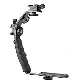 Mua Bracket chữ L tay cầm quay phim 2 chân hot shoe nhôm CNC