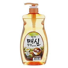 Nước Rửa Rau Quả Và Chén Bát CJ Lion Real Green Tinh Chất Quả Mơ 1kg