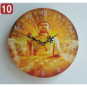 Đồng hồ treo tường kim trôi phật vàng