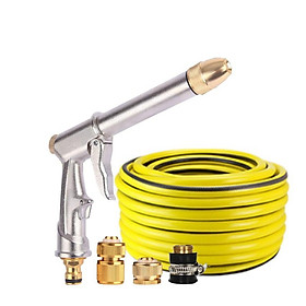 Vòi nước vòi phun nước rửa xe tưới cây tăng áp thông minh + bộ dây bơm nước cao cấp TLG 206810 đầu đồng,cút đồng