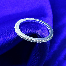 Bạc thật 100% Nhẫn bạc nữ phong cách cổ điển Đính Đá - Kèm hộp (NN.A17)