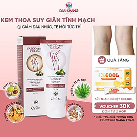 Kem Thoa Giảm Sưng Đau, Tê Phù, Chuột Rút Do Suy Giãn Tĩnh Mạch Vascovein Dân Khang - Tuýp 50g