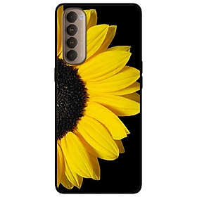 Ốp lưng dành cho Oppo Reno 4 Pro mẫu Hoa Hướng Dương Nền Đen