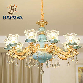 Mua Đèn chùm đèn trần phòng khách 15 tay Kèm bóng LED chuyên dụng HAPOVA TESIA 6085