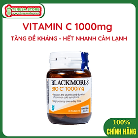 Viên Uống Bổ Sung Vitamin C Blackmores Bio C Hộp 31 viên 1000mg Hỗ Trợ Tăng Đề Kháng, Sáng Da