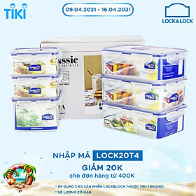 Bộ 6 Hộp Bảo Quản Lock&Lock Classic HPL817S5