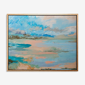 Hồ Thênh Thang – Tranh in canvas trang trí phong cảnh  trừu tượng treo tường (50×70 cm)
