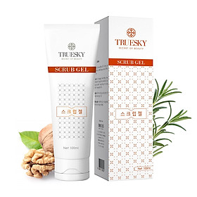 Gel tẩy tế bào chết body Truesky chiết xuất trà xanh giúp da mềm mịn, trắng sáng 100ml - Scrub Gel