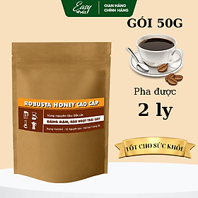 Cà Phê Robusta Honey E-sky Coffee Nguyên Chất Rang Mộc Đắng Đậm Thơm Nồng Hậu ngọt Cafe Pha Phin Pha Máy Cold Brew 250g - Pha Phin - 50gr